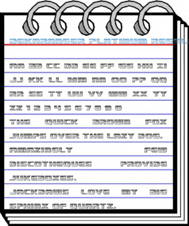 Dekaranger Platinum Font