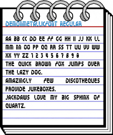 DemonMetallicFont Regular Font