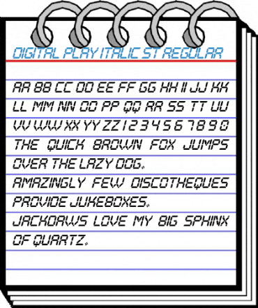 Digital Play Italic St Regular Font