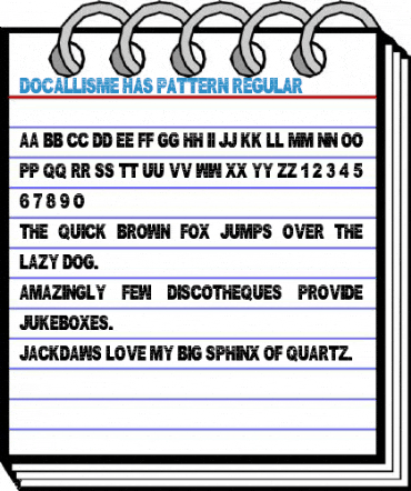 DOCALLISME HAS PATTERN Regular Font