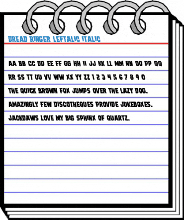 Dread Ringer Leftalic Italic Font