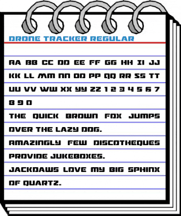 Drone Tracker Regular Font