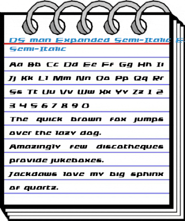 DS man Expanded Semi-Italic Expanded Semi-Italic Font
