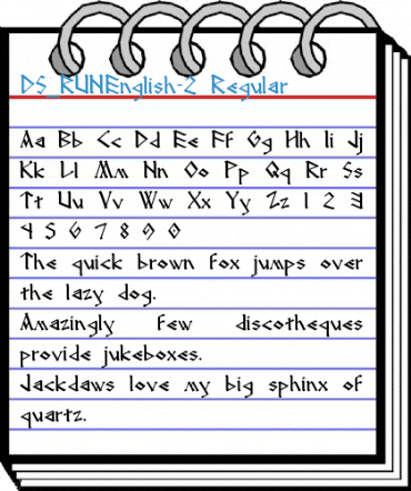 DS_RUNEnglish-2 Regular Font