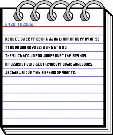 E4 2017 Regular Font