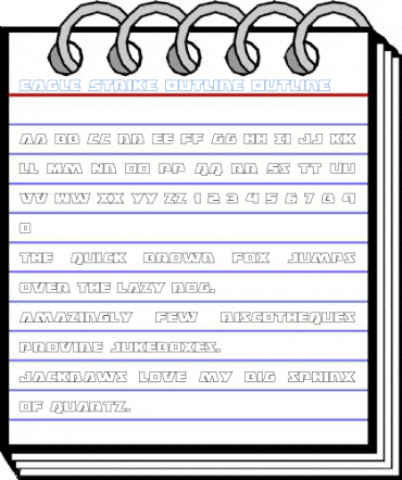 Eagle Strike Outline Outline Font