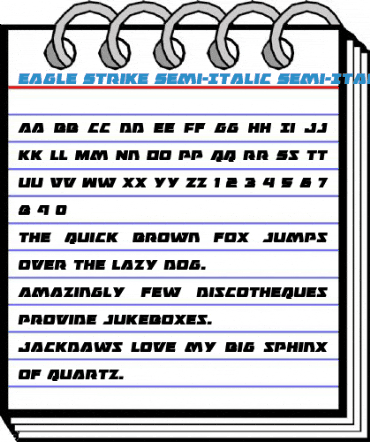 Eagle Strike Semi-Italic Semi-Italic Font