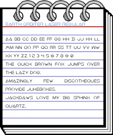 Earth Orbiter Laser Regular Font