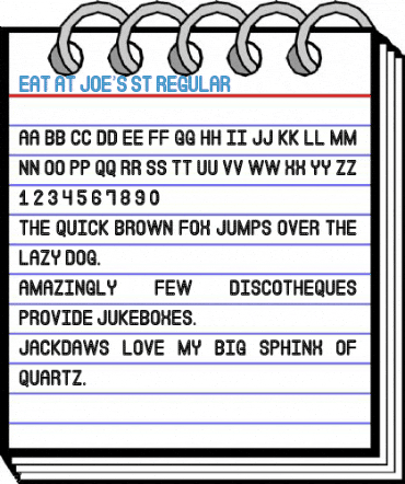 Eat at Joe's St Regular Font
