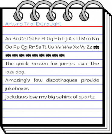 Arturo Trial ExtraLight Font