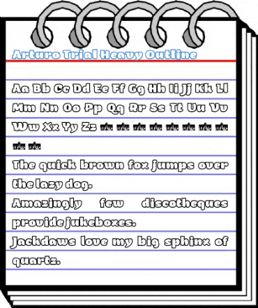Arturo Trial Heavy Outline Font