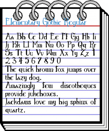 Elementary Gothic Regular Font