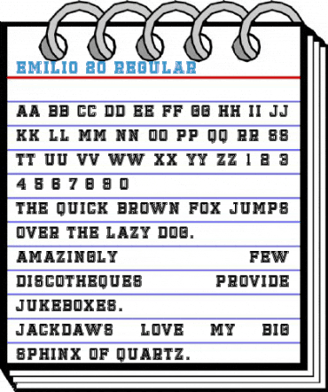 Emilio 20 Regular Font