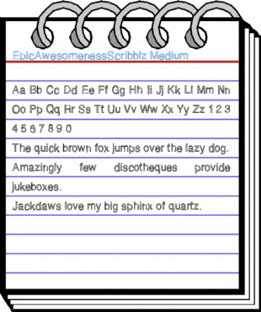 EpicAwesomenessScribblz Medium Font