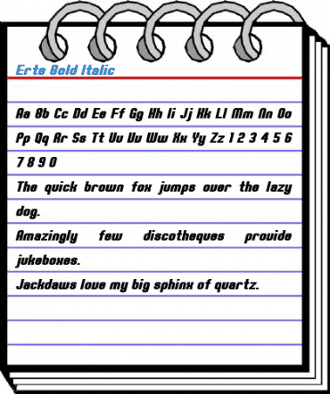Erte Bold Italic Font