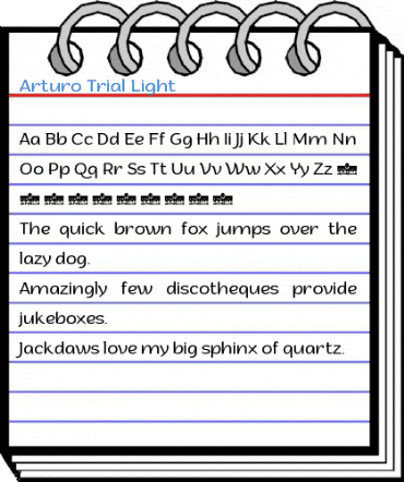 Arturo Trial Light Font