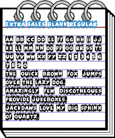 Extra Sales Blank Regular Font