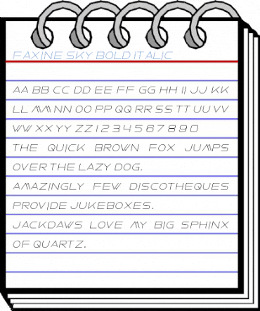 Faxine Sky Bold Italic Font