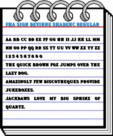 FHA Sign DeVinne ShadeNC Regular Font