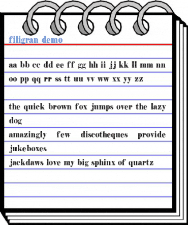 Filigran Demo Font