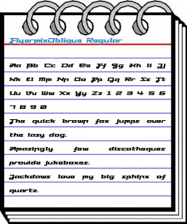 FlyermixOblique Regular Font