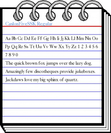 CaslonFiveSSK Regular Font