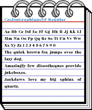 CaslonGraphiqueEF Regular Font