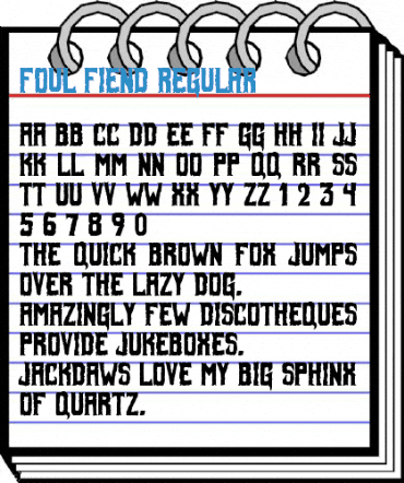 Foul Fiend Regular Font