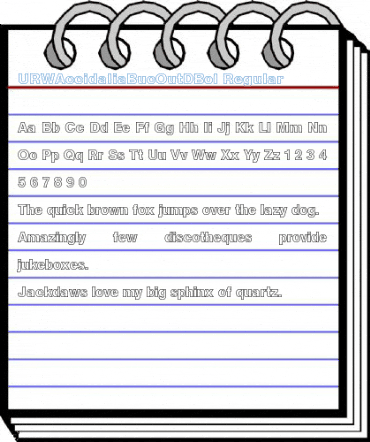 URWAccidaliaBucOutDBol Regular Font