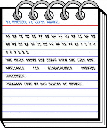 FZ BORDERS 14 LEFTY Normal Font