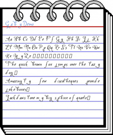 Gaby Demo Font