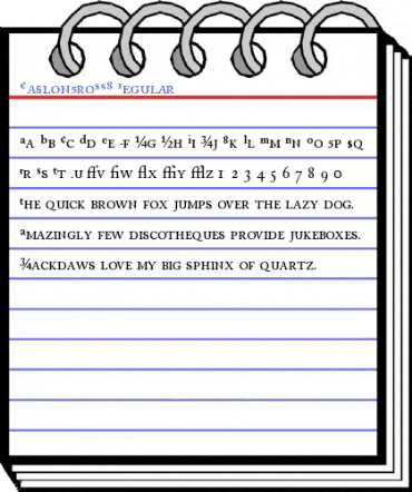 CaslonProSSK Regular Font