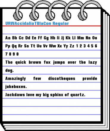 URWAccidaliaTBlaCon Regular Font