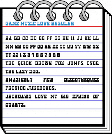 Game Music Love Font