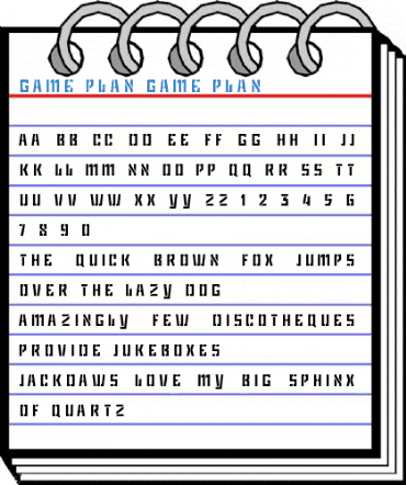 Game Plan game plan Font