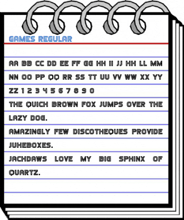 Games Regular Font