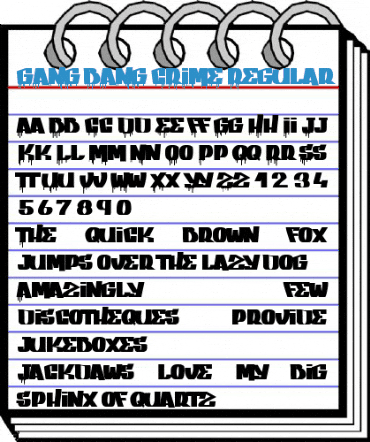 GANG BANG CRIME Regular Font