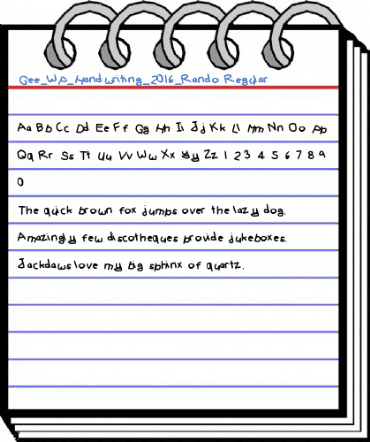 Gee_WP_Handwriting_2016_Rando Font