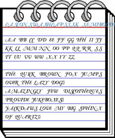 CaslonSwashCapsSSK SemiBoldItalic Font