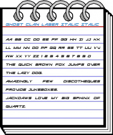 Ghost Clan Laser Italic Italic Font