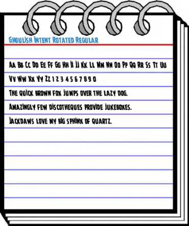 Ghoulish Intent Rotated Font