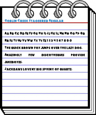 Goblin Creek Staggered Regular Font