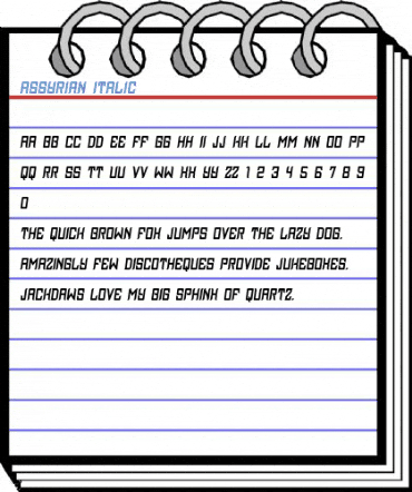 Assyrian Italic Font