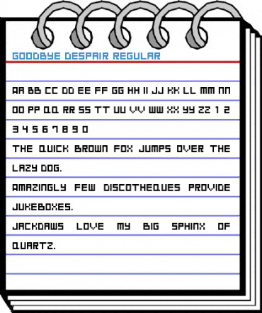 Goodbye Despair Regular Font
