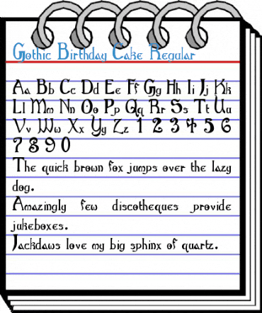 Gothic Birthday Cake Regular Font