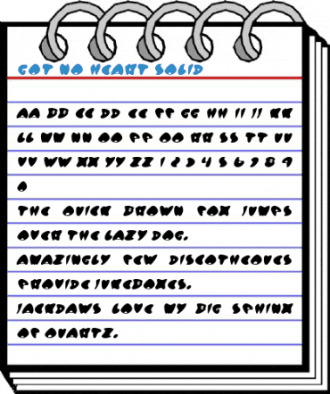 Got No Heart Solid Font