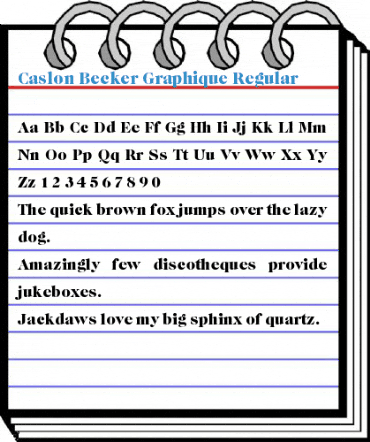 Caslon Becker Graphique Regular Font