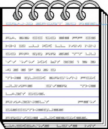 Grand Sport 3D Regular Font