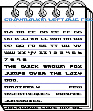 Graymalkin Leftalic Regular Font