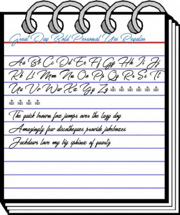 Great Day Bold Personal Use Regular Font